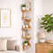Zigzag Corner Shelf, Wood Corner Wall Shelf, 5 Tier Floating Corner Shelves
