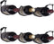 FOMANSH Under Cabinet Wine Rack, Metal Black Organizer for Liquor Bottles, Wall Mounted Kitchen Storage