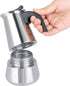 Stainless Steel Moka Pot Espresso Coffee Maker, Portable Electric Heating Espresso Maker for Home Office Use