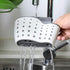 EC ELEGANTCHARM Kitchen Sink Caddy, Silicone Plastic Soap Holder with Adjustable Strap and Drain Holes