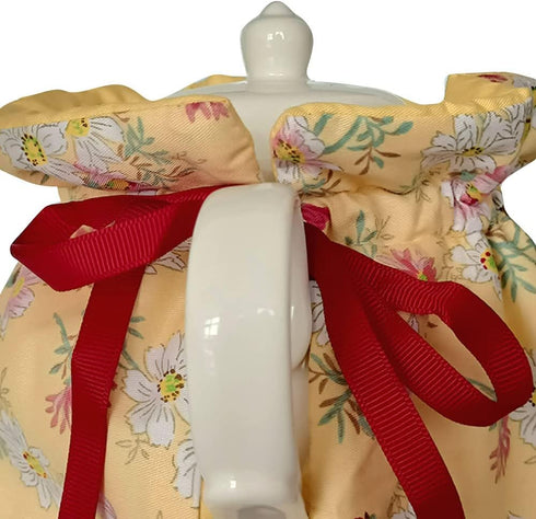 Yangshine Cozy, Vintage Floral Tea Yellow Daisy Tea Cosy Cotton Tea Kettle Cover Dust Proof Insulated Teapot Cover