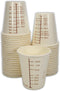 50 Coated Paper Graduated Measuring Cups, 3oz for Mixing Paint, Stain, Epoxy, Resin; Disposable & Recyclable by