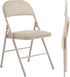 Sweetcrispy Folding Chair 2 Pack, Leather Padded Folding Chairs, Sturdy Metal Foldable