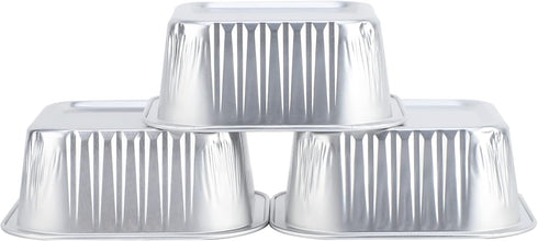 EUSOAR Cupcake Baking Cups with Lids, 50pcs Silver Aluminum Foil, 5oz Ramekins for Baking Cake, Pie, Souffle