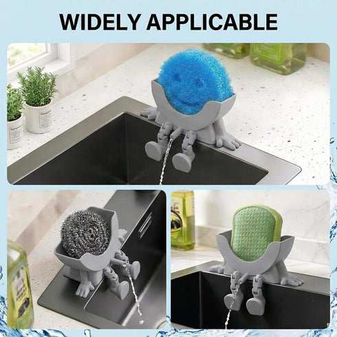 Generic 3D Countertop (1, Creative Hanging Sponge Holder with Drainage/Traceless Glue, Printing Funny Sponge Holders