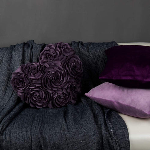 14x16 Inches JWH Heart Flower Throw Pillow Covers Decorative Floral Shaped Accent Cushion Soft Pillowcase for Sofa