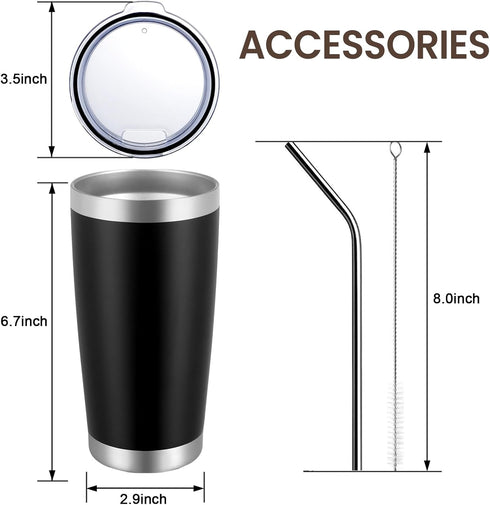 MEWAY 20oz Tumbler Cup - Double Wall Vacuum Insulated Travel Mug Bulk, Stainless Steel with Lid and Straw, Light Blue