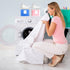 64OZ 2 Pack Liquid Laundry Detergent Dispenser, Laundry Soap Dispenser, Clear Plastic Fabric Softener Holder