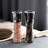 VEVOK CHEF Salt and Pepper Grinder Set Stainless Steel Black Mill with Adjustable Coarseness Spice Grinder