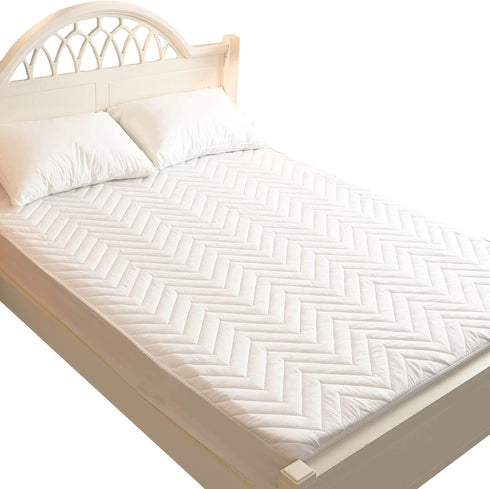 Quilted Waterproof RV King Mattress Protector Pad for 72x80 Narrow King Bed, Elastic Pocket Fitted Sheet Style Cover