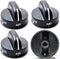 4Pcs 8273103 Gas Range Burner Knob Black Replacement Part for Whirlpool Range Stove, Replaces AP6012363, 8273107,