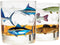 Greenline Goods Fishing Glass Set - Fish Themed 10 oz Whiskey Glass Set of 2 for Fisherman and Outdoorsman