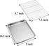 TeamFar Toaster Oven Pan with Rack Set, 10.5’’ x 8’’ Stainless Steel Baking Pans with Cooling Rack Set of 4