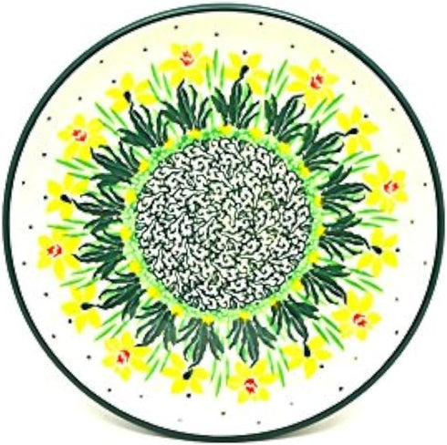 Polish Pottery Plate - Bread & Butter (6 1/4") in Daffodil Design