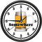 SignMission Five O'CLOCK Somewhere Wall Clock, Beer Happy Hour Gift