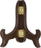 uxcell 4" Easel Plate Holder - Wooden Folding Display Stand in Brown for Picture Frames
