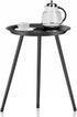 SYQ Small Black Side Table,Modern Round Metal end Table,Simple Circle Accent Table for Outdoor Living Room Bedroom