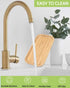 Large Wooden Spoon Rest, 9.7'' Bamboo Spoon Holder for Kitchen Counter Cooking Utensils