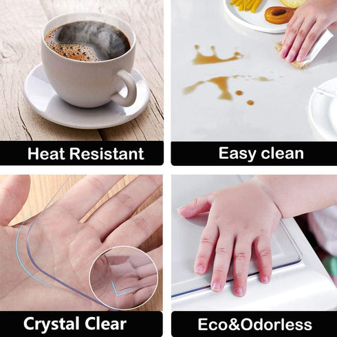 18x42 Office Desk Blotter Mat Clear Plastic Table Protector Cover Pad PVC Transparent Topper Surface Pro ection Mat Pad