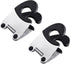 DOITOOL 2pcs Pot Clip Holder Utensil Rest, Stainless Steel Kitchen Gadget for Home Restaurant (Black)