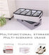 AARAINBOW 2 Packs Foldable Under Bed Shoes Organizer with Lids, Clear Window Storage Bins, Gray+Coffee