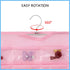 80-Pocket Jewelry Organizer 1-Pack, Dual-sided Storage for Earring Necklace Bracelet Ring Travel Holder, Pink