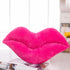 LEVINIS Hot Pink Lip Shape Throw Pillows, 23.6 x 13.6 Inch Soft Velvet Decorative Reversible Cushion for Bed, Couch,