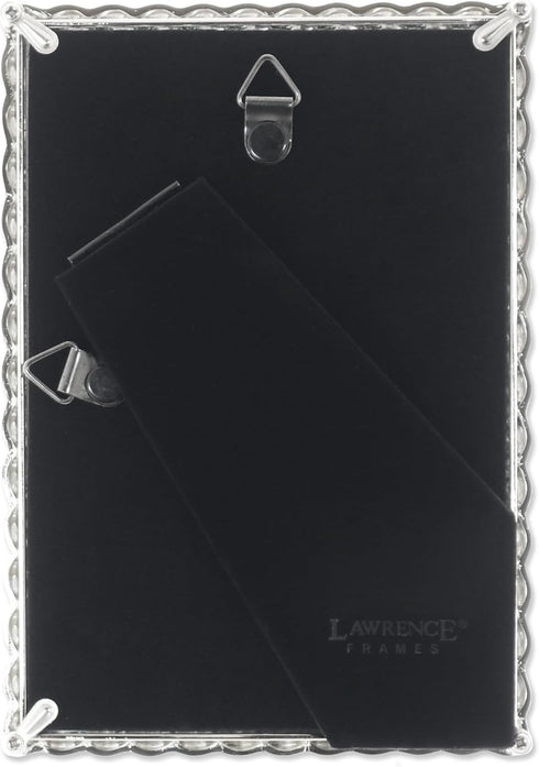 Lawrence Frames Rope Design Metal Frame, 4x6, Silver
