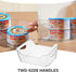 Small 4 Pack Clear Plastic Storage Bins, U-Shaped Organizer Containers with Handles for Kitchen, Bathroom, Office