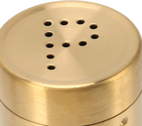 CHICIRIS Salt and Pepper Shaker, 2 Packs Stainless Steel Spice Shaker Gold Salt Container with Fine Mesh, Small Kitchen