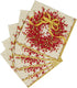 Caspari Red Pepper Berry Cocktail Napkins, 20-Pack