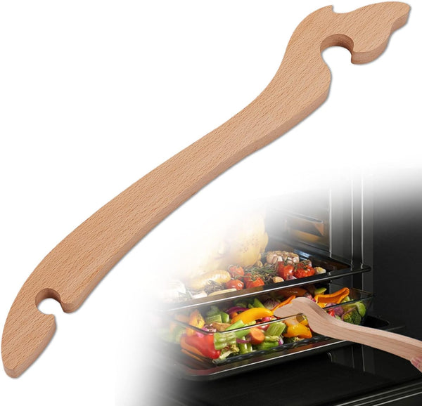Wooden Oven Rack Puller, Practical Tool for Toaster Oven and Air Fryer to Prevent Burns