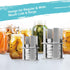 AIEVE 4 Pack Mason Jar Lid Organizer, Canning Lid Storage Rack for Wide & Regular Mouth Lids and Rings