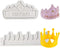 Set of 2 Princess Crown Silicone Fondant Molds - 3D Gumpaste Candy Mold for Cake Decorating