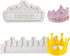 Set of 2 Princess Crown Silicone Fondant Molds - 3D Gumpaste Candy Mold for Cake Decorating