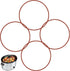 4pcs Rubber Band Lid Latch Strap for Fixing Pot Lid, Compatible with Hamilton Beach 6, 7, 8 Quart Crock Pot (Red)