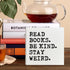 NKBINLILI Bookish Wood Box Decor Accessories Sign for Home Library Cafe Bedroom Bookshelf, Book Lovers Gifts for Women