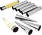 NewlineNY Stainless Steel 10 Pcs FROMAGE POURERS TUBES SET, 6 Circular + 4 Cone Cannoli Forms