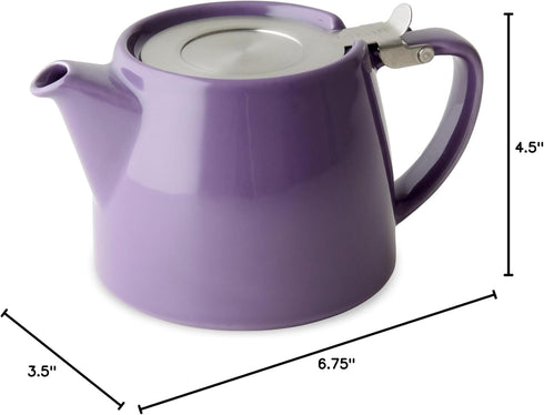 FORLIFE 18-Ounce, Stump Teapot with SLS Lid and Infuser, Purple