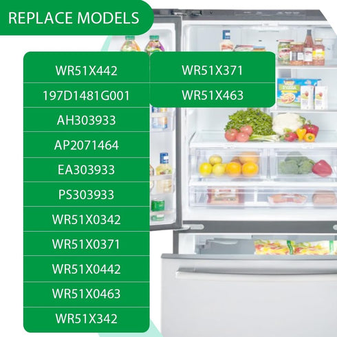 WR51X442 Refrigerator Defrost Heater Replacement Compatible with GE, Replaces WR51X0342 WR51X0371