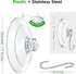 HangerSpace Suction Cup Hooks - 1.77 Inches Clear PVC Suction Cups with Metal Hooks for Shower, Bathroom, and Kitchen,