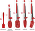 Maywe Tanso 5-Pack Silicone Tongs for Cooking, 4PCS 13-Inch Nonstick Stainless Steel Tongs with Brush