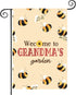 ZJXHPO Welcome To Grandma's Garden Flag, Grandparents Outdoor Decor, Bee Yard Gift, Honey House Gift