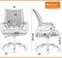 Ergonomic Office Chair, Home Desk Task Mesh Computer Chair with Lumbar Support, Adjustable Rolling Swivel