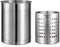 KSENDALO Stainless Steel Utensil Holder Set, 6.5inch & 4.72inch High Drying Rack with Weighted Base