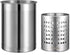 KSENDALO Stainless Steel Utensil Holder Set, 6.5inch & 4.72inch High Drying Rack with Weighted Base