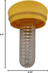 Dependable Industries 37oz BPA-Free Plastic Double Wall Tumbler with Silicone Straw and Fruit Infuser (Vibrant Yellow)