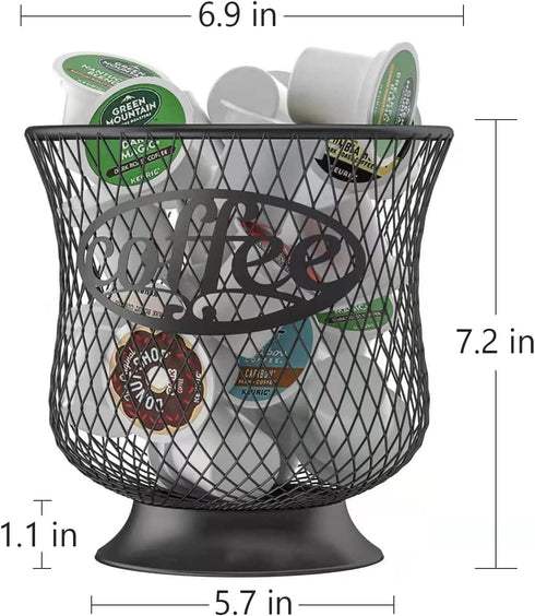 Coffee Pod Holder, Large Capacity K Cup Organizer for Kitchen Countertop, Coffee Bar Accessories
