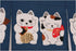 NARUMI ?? Noren (Japanese Curtain) Seven Beckoning Cat/Maneki Neko 17-507, 85×30cm from Japan
