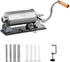 MZTOGR 2.5LBS 8 Sausage Stuffer, Stainless Steel Horizontal Sausage Maker, Homemade Manual Meat Filling Kitchen Machine